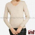 Pull Femme 100% Cachemire Manches Longues Col V